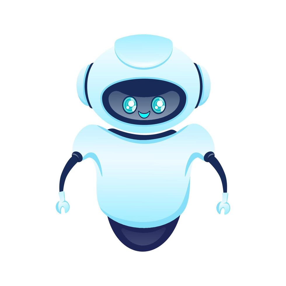 Character bot for mobile app design. Artificial intelligence. vector