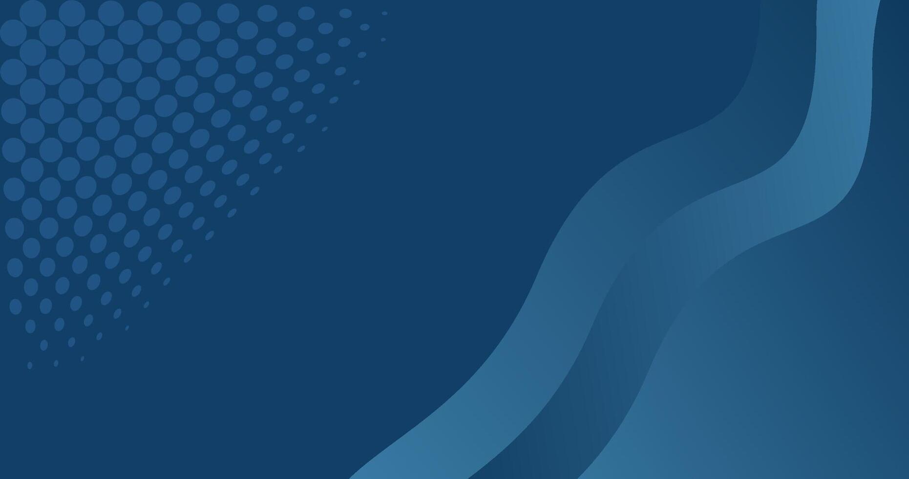 Abstract Blue Background With Dots And Curved Waves For Tech, Design, And Business vector