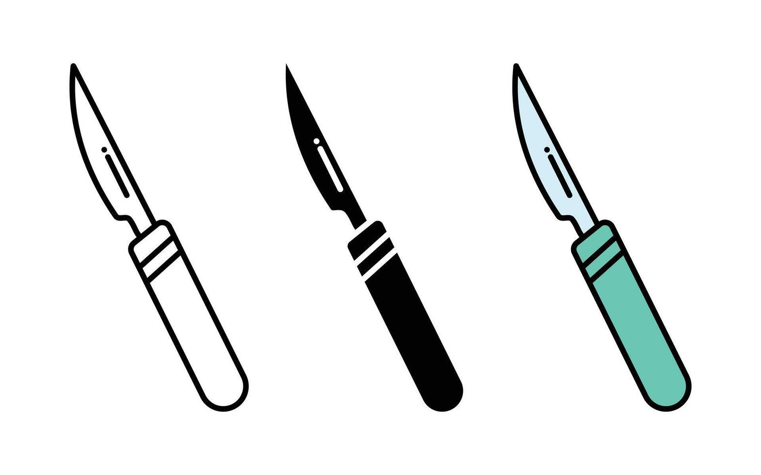 Scalpel icon set. Clip art. Scalpel icon concept for info graphic, website or app. vector