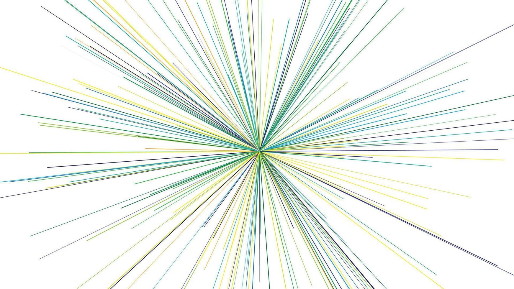 Blue and green burst lines, radiating symmetrically from the center, creating a clean geometric energy pattern, perfect for modern digital abstract backgrounds vector