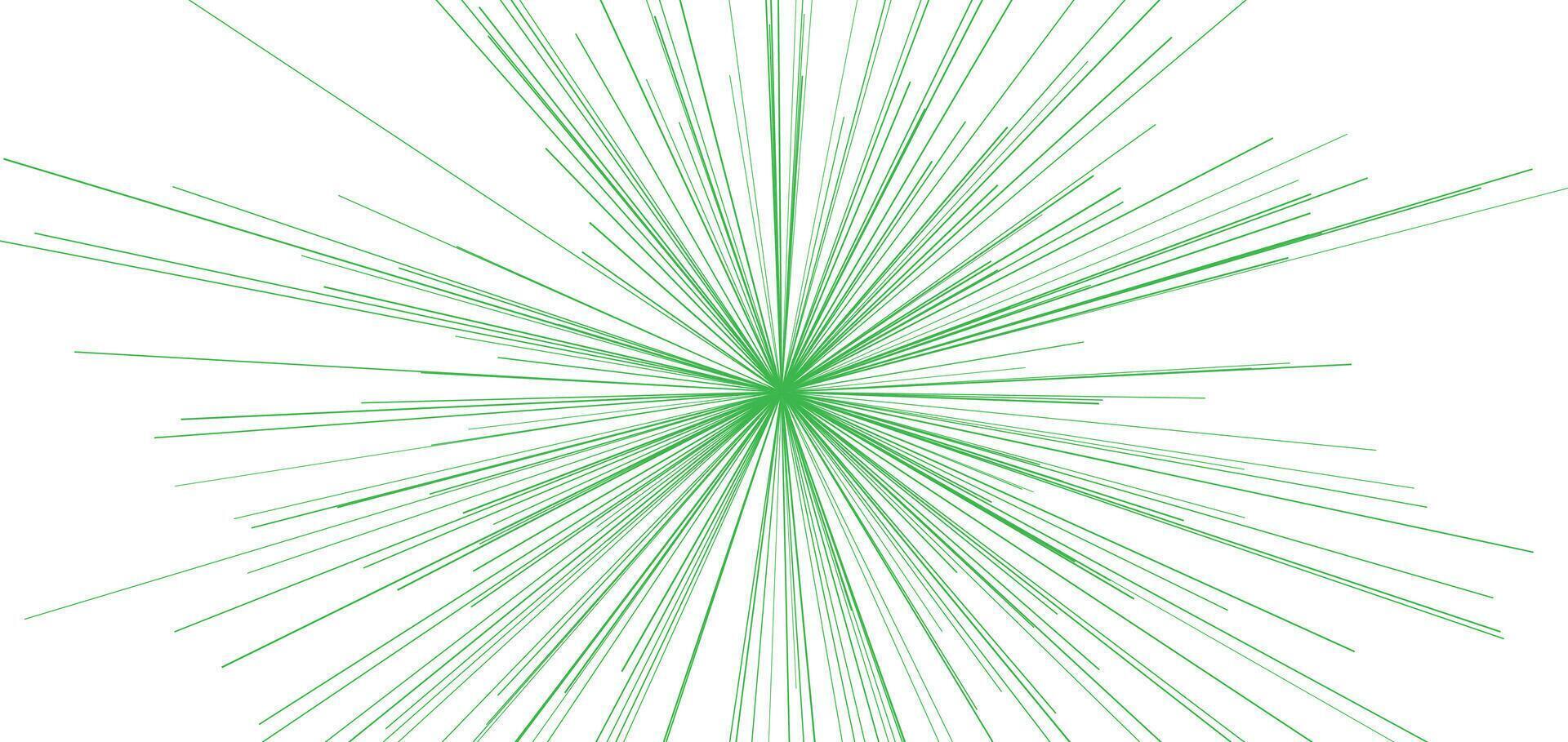 Vibrant green radial burst, expanding from the center with smooth symmetry, modern minimal abstract background, ideal for tech, digital, or motion design projects vector