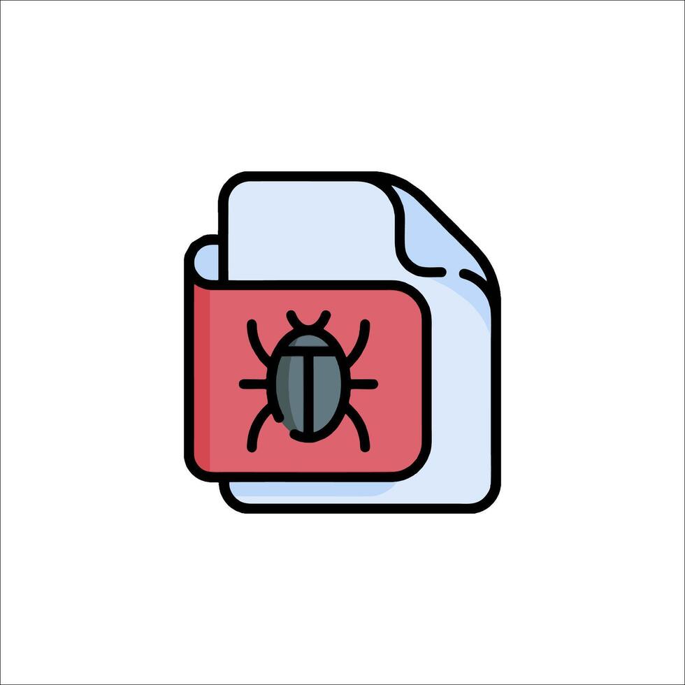 computadora virus archivo icono error malware seguridad amenaza, datos proteccion vector