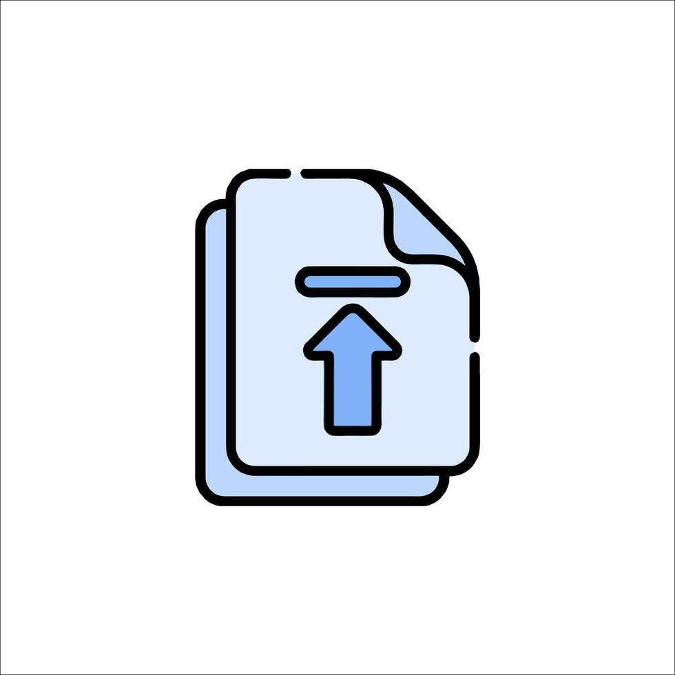 Upload File Icon Document Transfer Data Migration, cloud vector