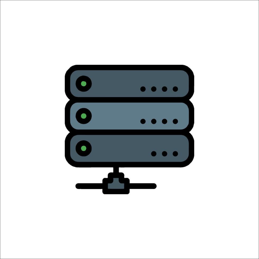 servidor datos icono red hospedaje base de datos almacenamiento vector