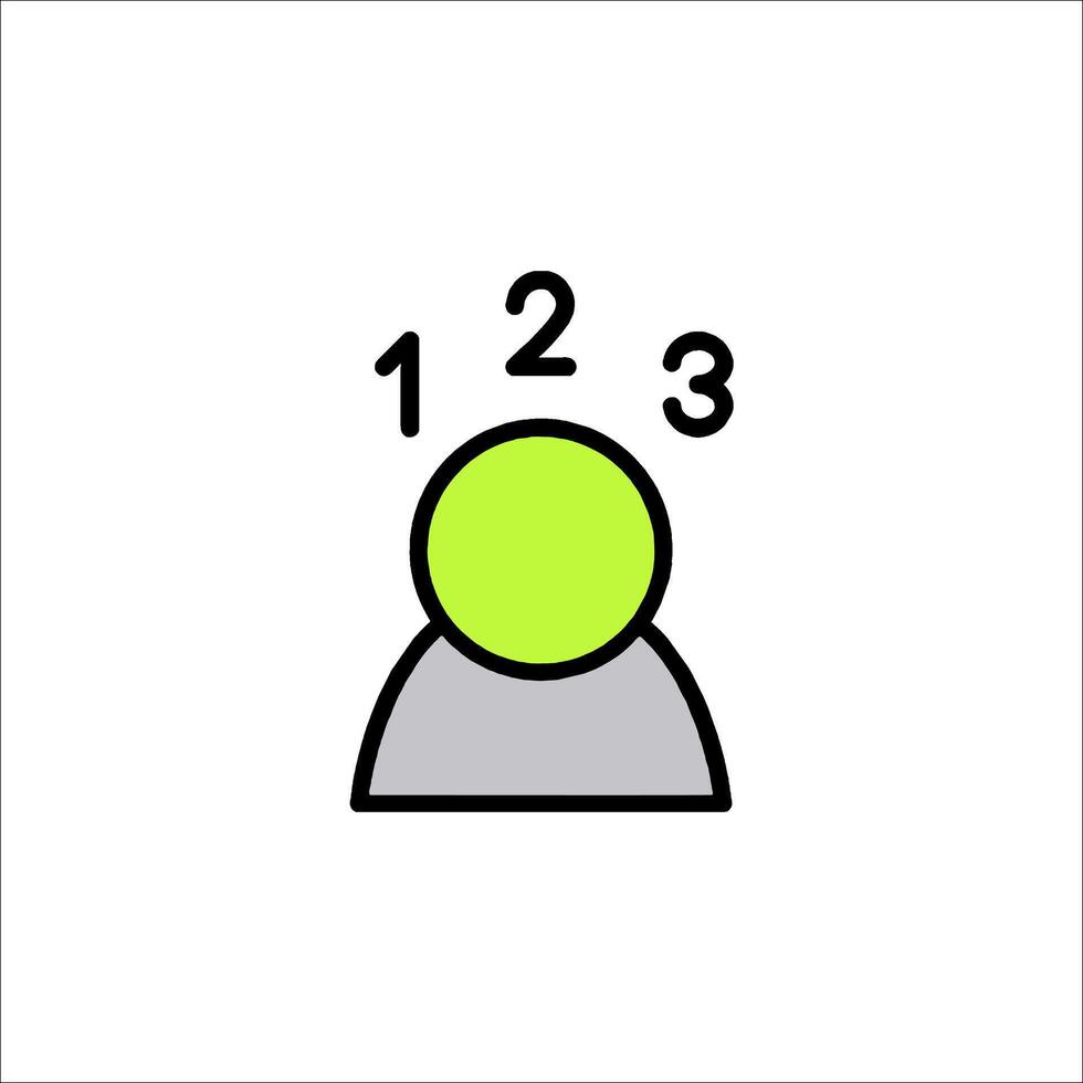 1-2-3 Steps Icon Process Ranking Sequence Stages, number vector