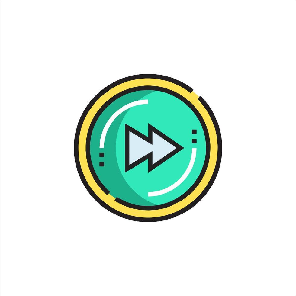 Fast Forward Icon Play Button Media Control , arrow vector