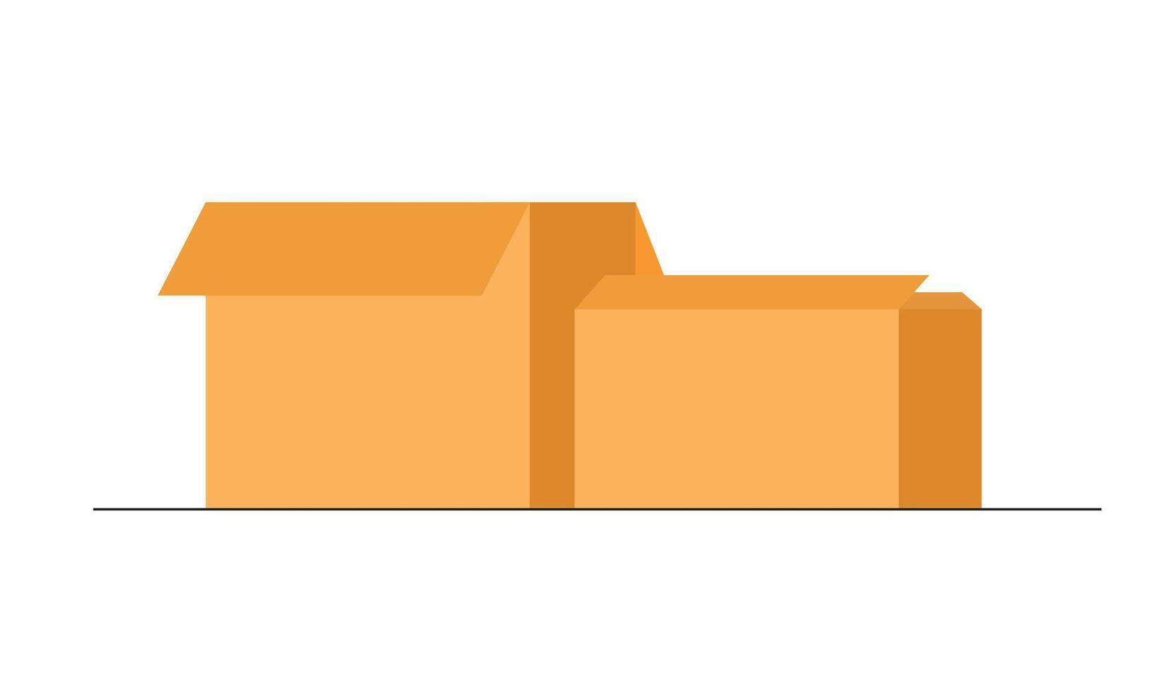 Illustration design cardboard open abstract vector