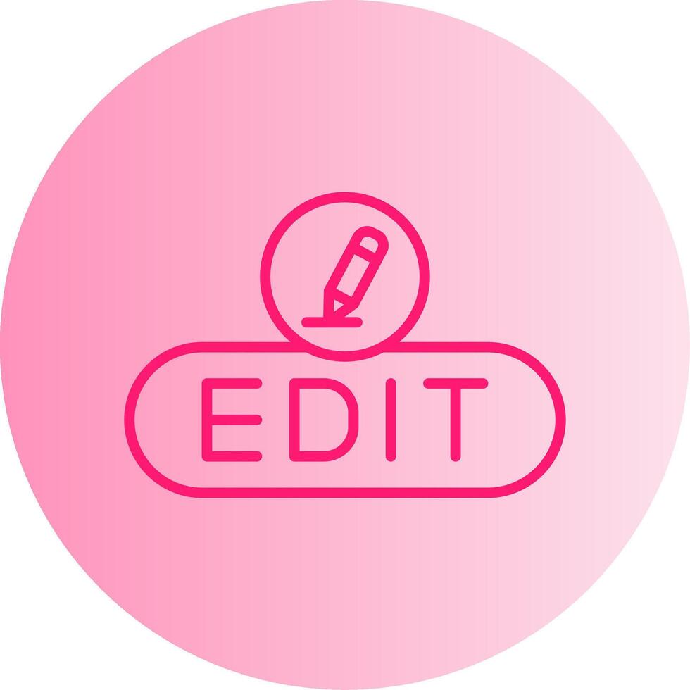 Edit Content Button Gradient Two Tone Circle vector