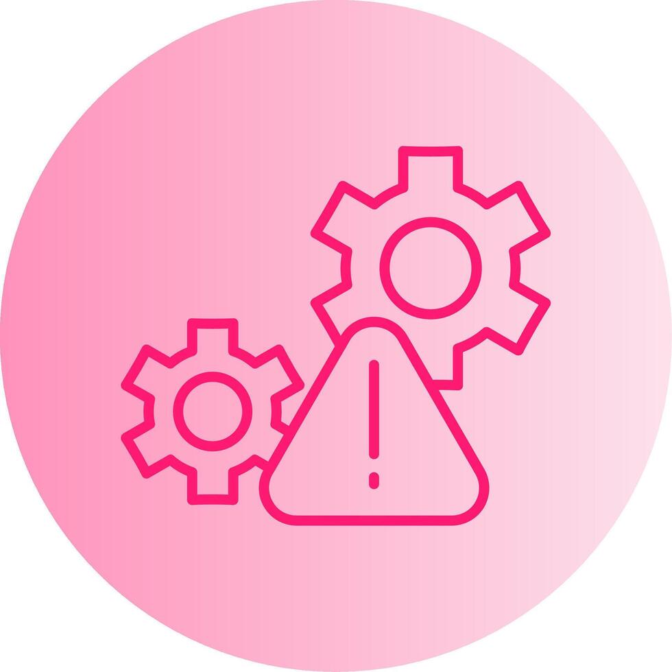 Inefficient Workflow Management System Gradient Two Tone Circle vector