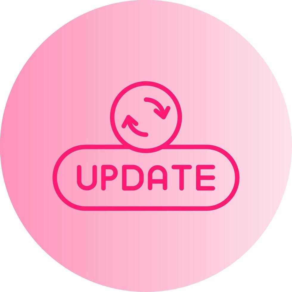 Update Record Button Gradient Two Tone Circle vector