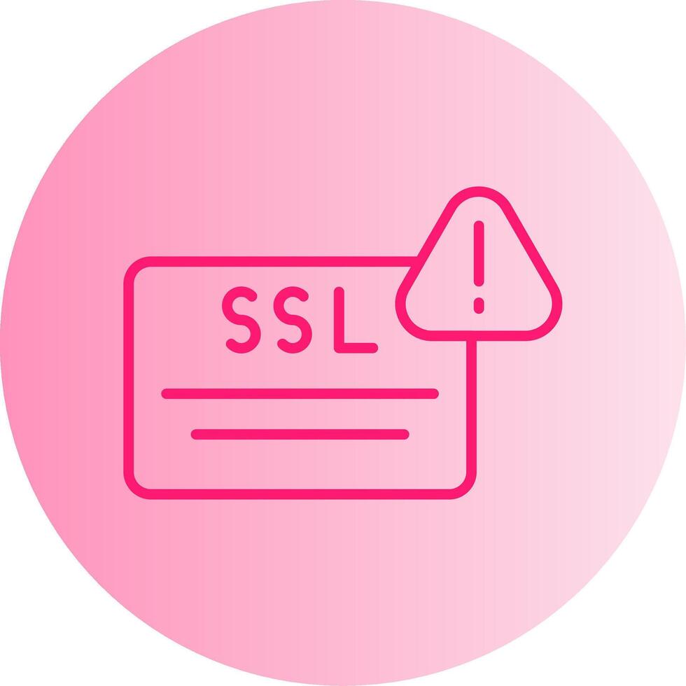 ssl certificado verificación error degradado dos tono circulo vector