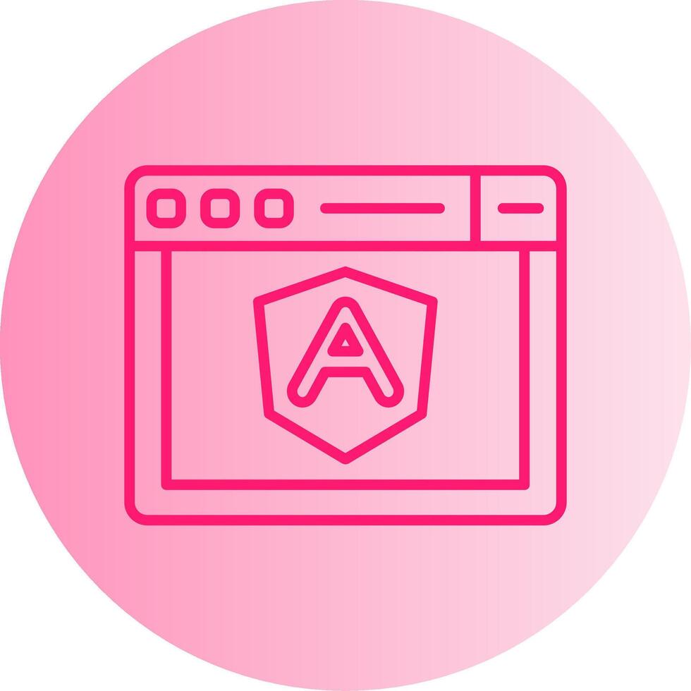 Angular Frontend Framework Gradient Two Tone Circle vector