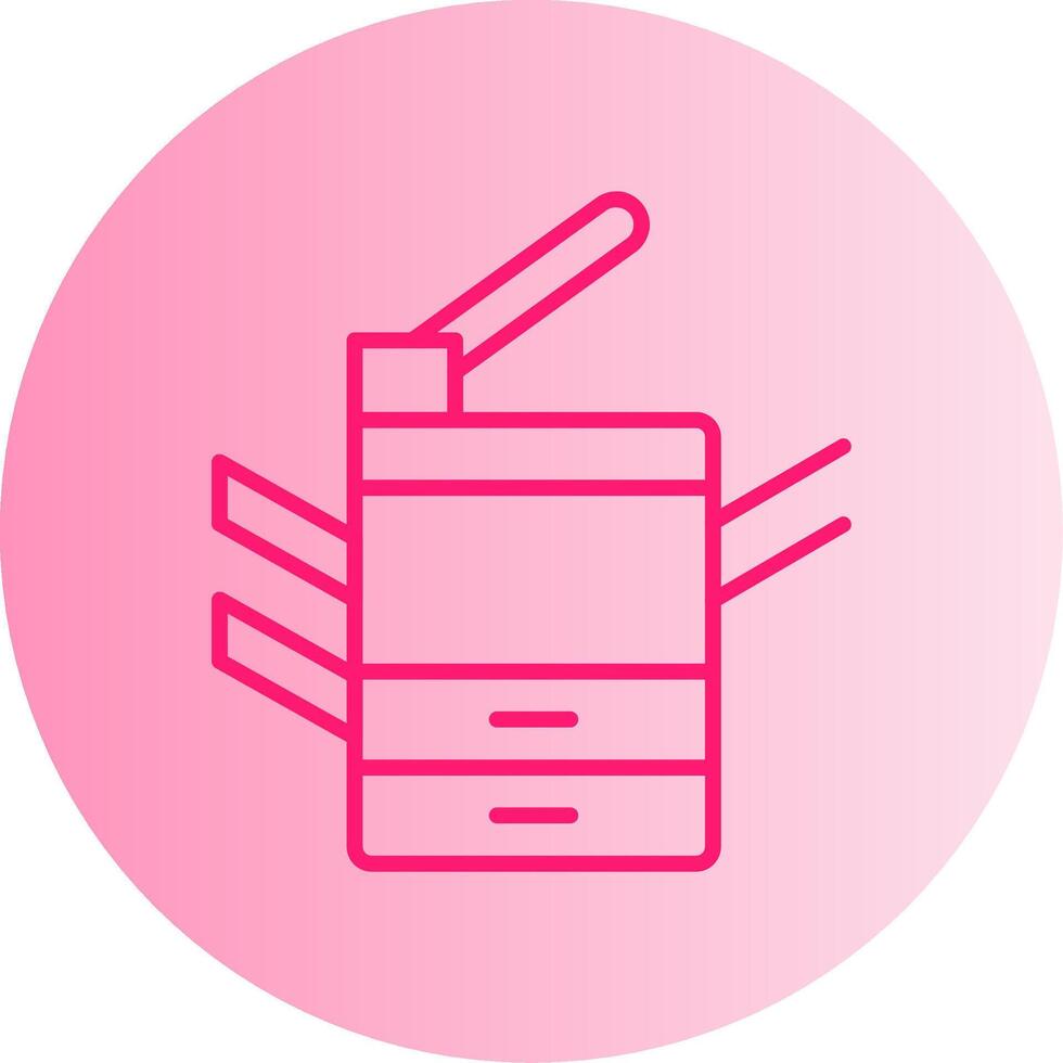 Multi Function Photocopier Gradient Two Tone Circle vector