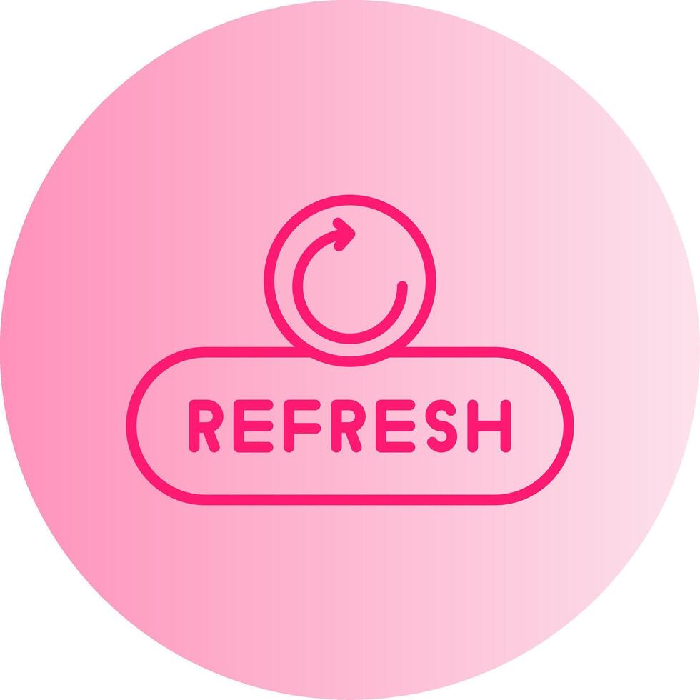 Refresh Page Button Gradient Two Tone Circle vector