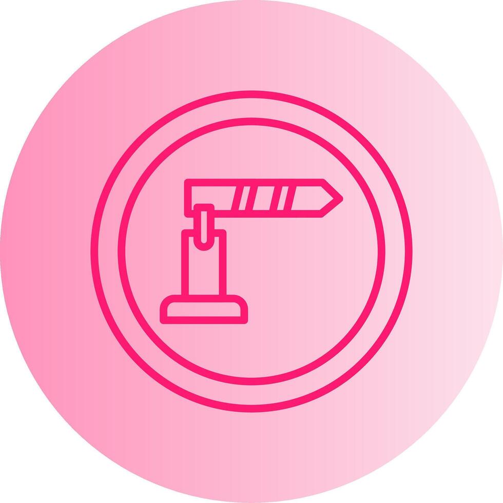 Toll Booth Payment Gate Gradient Two Tone Circle vector