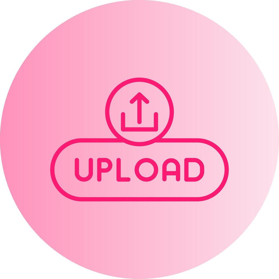 File Upload Button Gradient Two Tone Circle vector