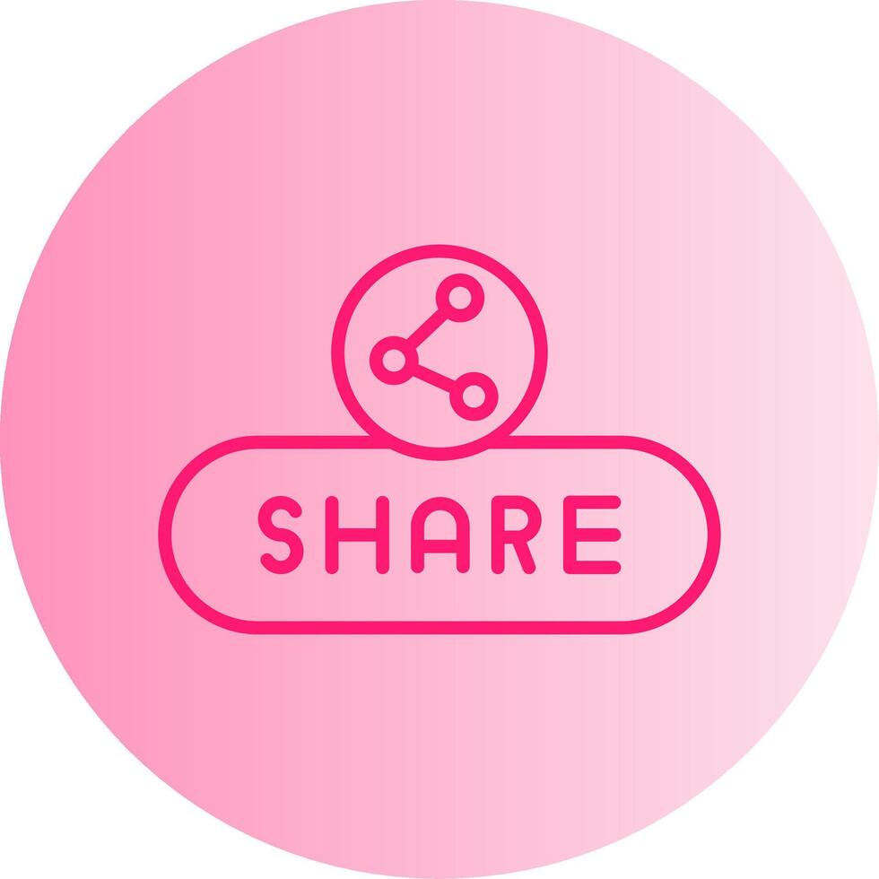Share Post Button Gradient Two Tone Circle vector