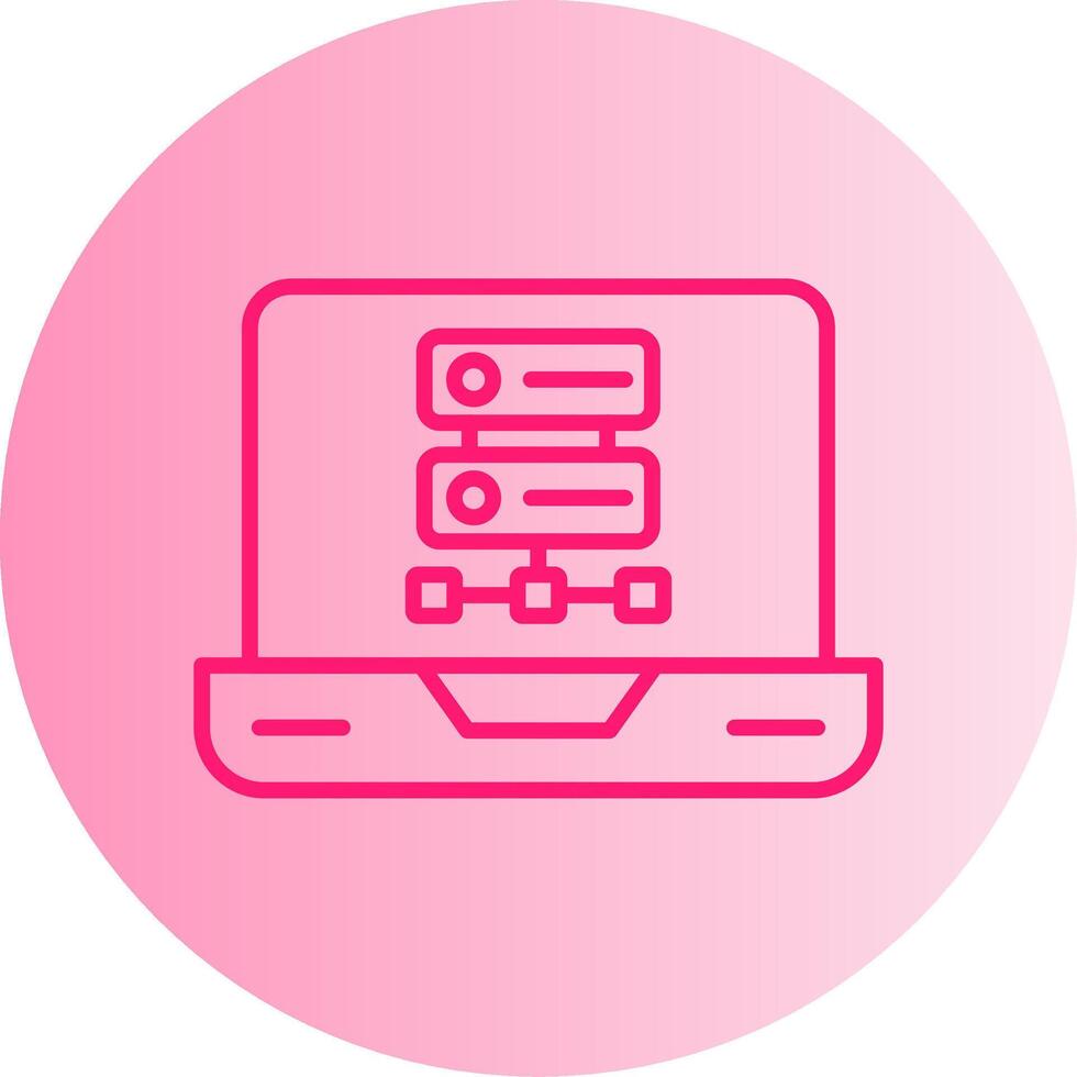 NoSQL Flexible DB Structure Gradient Two Tone Circle vector
