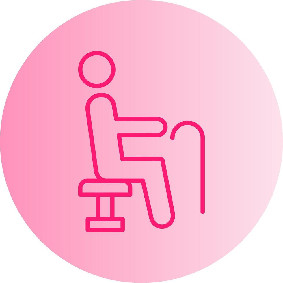 Designated Priority Seating Section Gradient Two Tone Circle vector