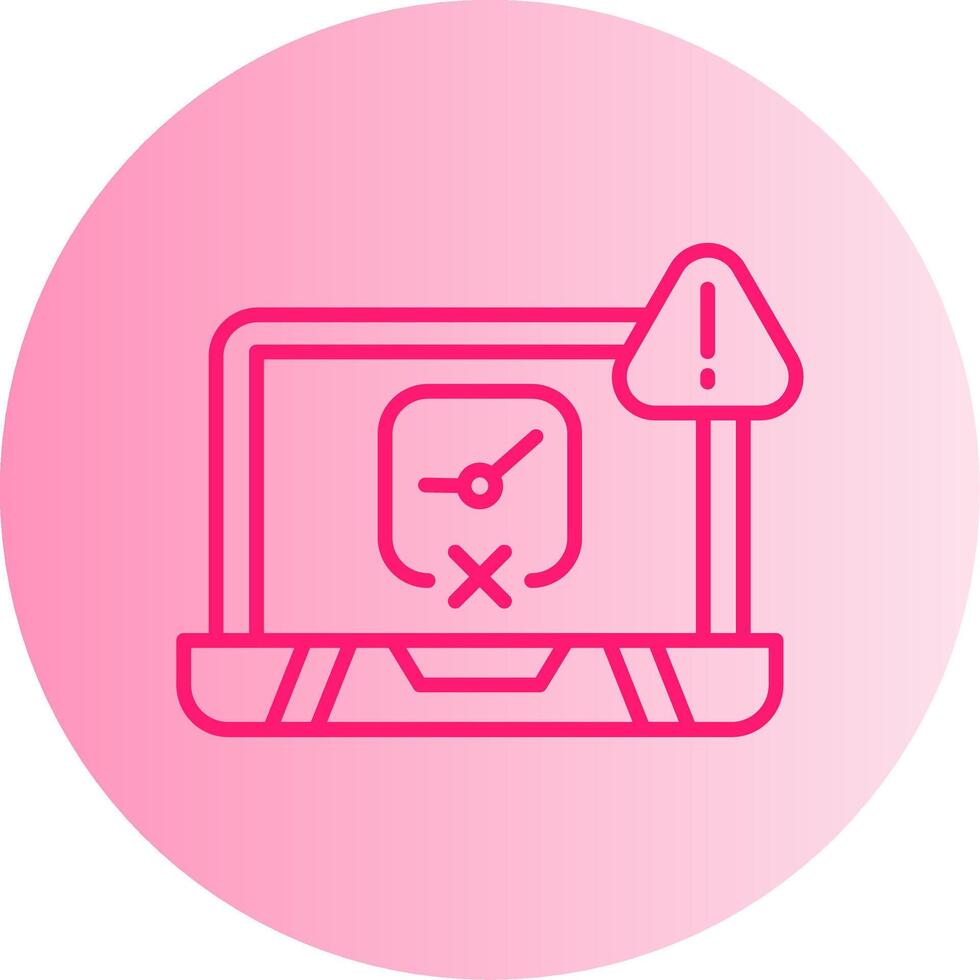 Runtime Error Occurred Gradient Two Tone Circle vector