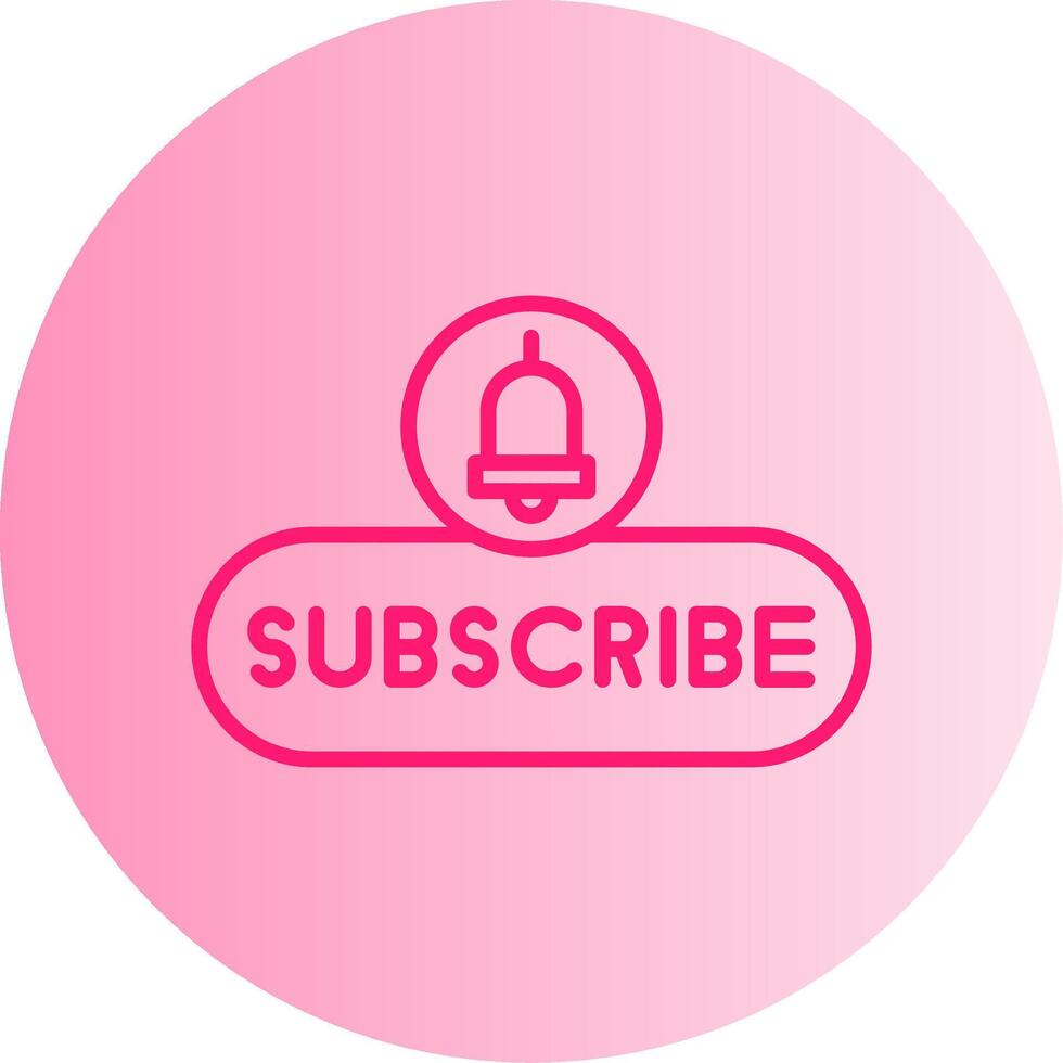 Subscribe Now Button Gradient Two Tone Circle vector