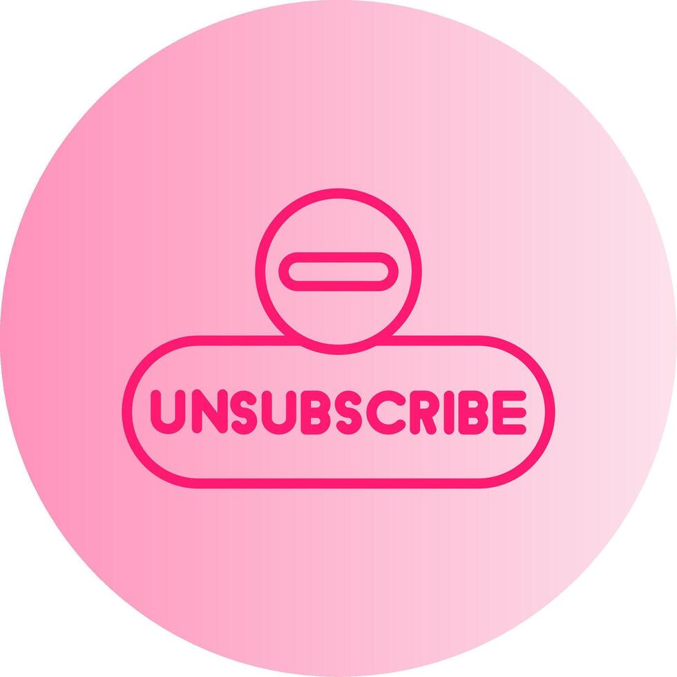 Unsubscribe Alert Button Gradient Two Tone Circle vector
