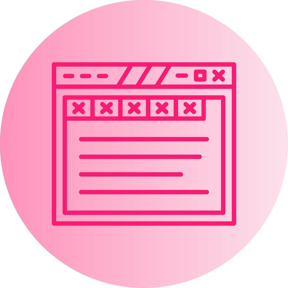 Organized Website Tabs Layout Gradient Two Tone Circle vector