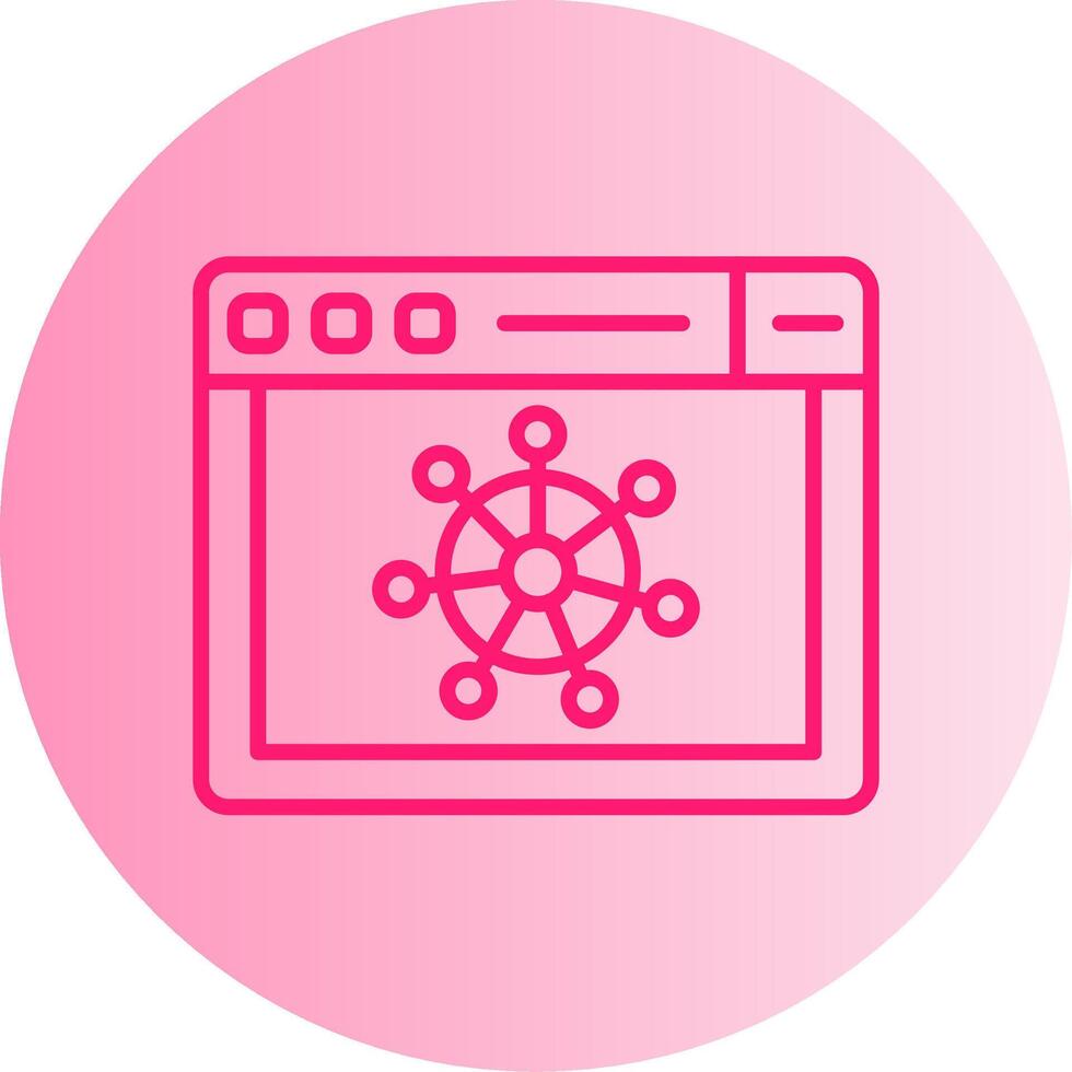 Kubernetes Cluster Management Gradient Two Tone Circle vector