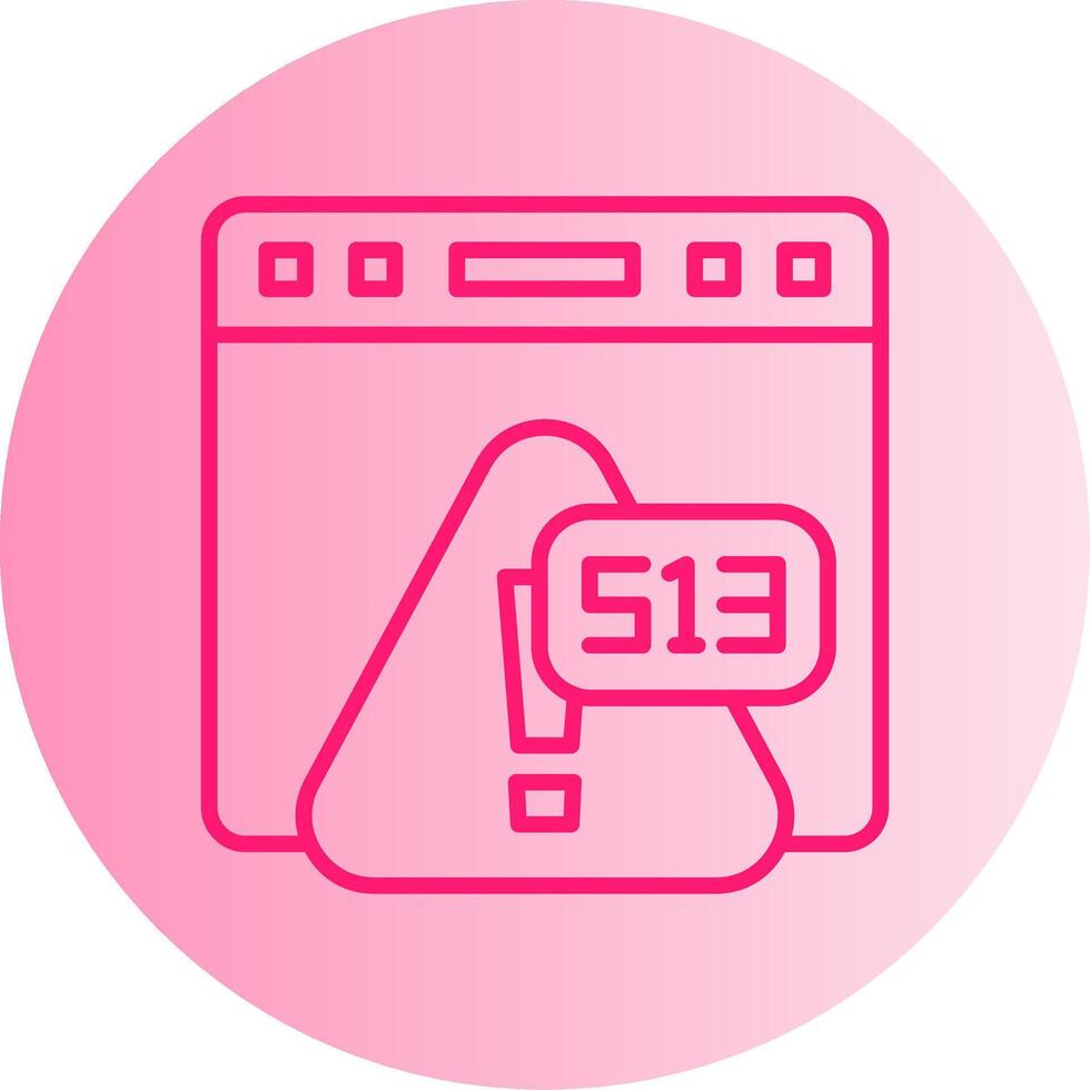 Error 513 Proxy Payload Overflow Gradient Two Tone Circle vector