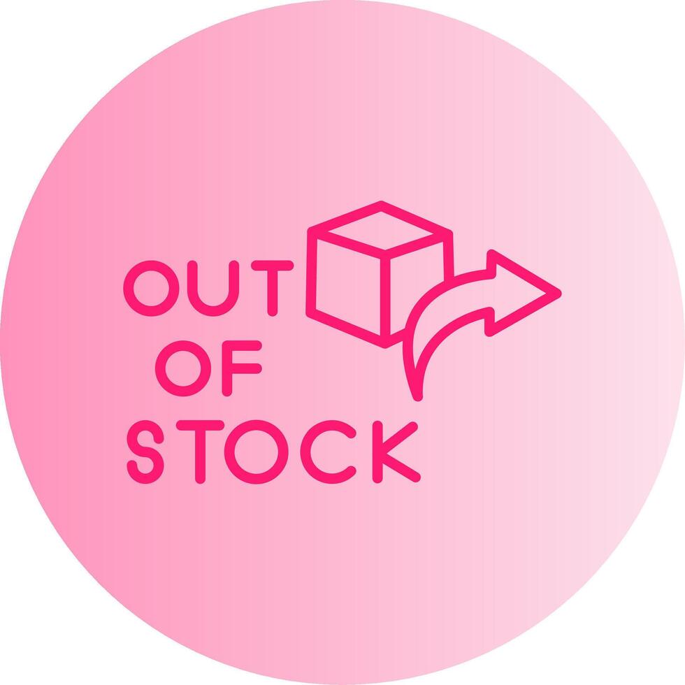 Currently Out of Stock Notice Gradient Two Tone Circle vector
