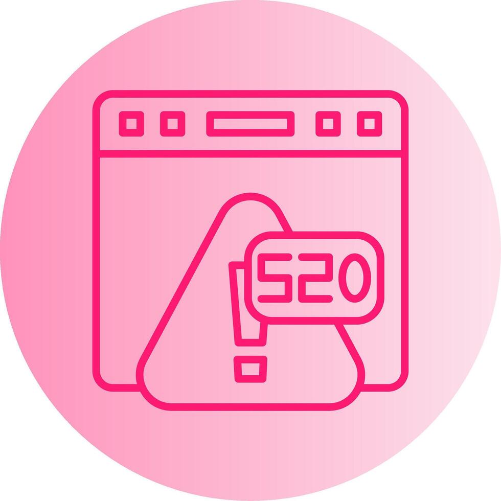 Error 520 Unknown Web Error Response Gradient Two Tone Circle vector