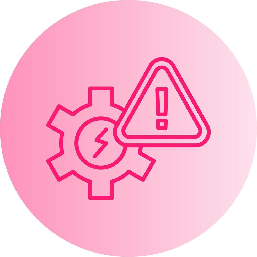 configuración error mensaje degradado dos tono circulo vector