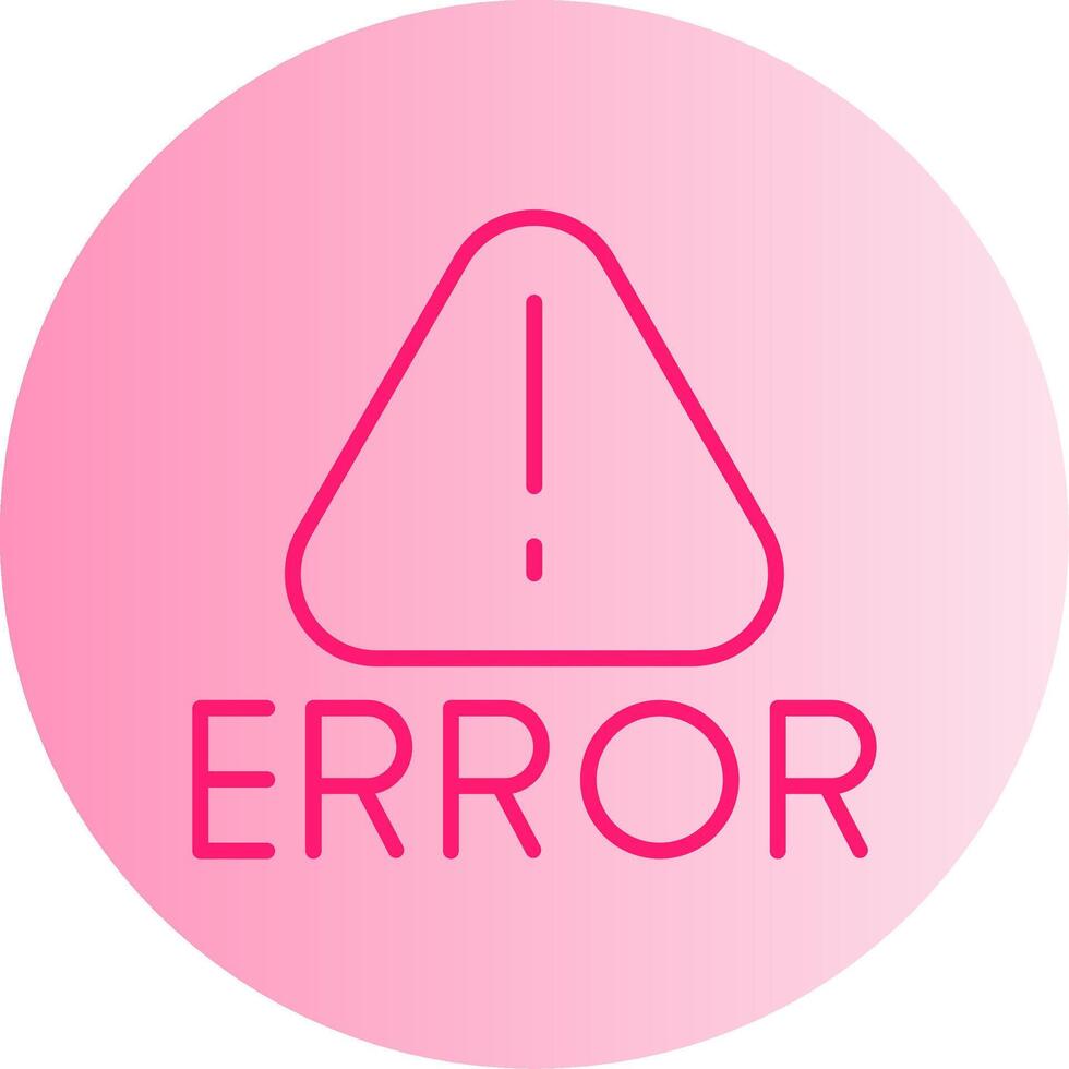 System Error Message Gradient Two Tone Circle vector