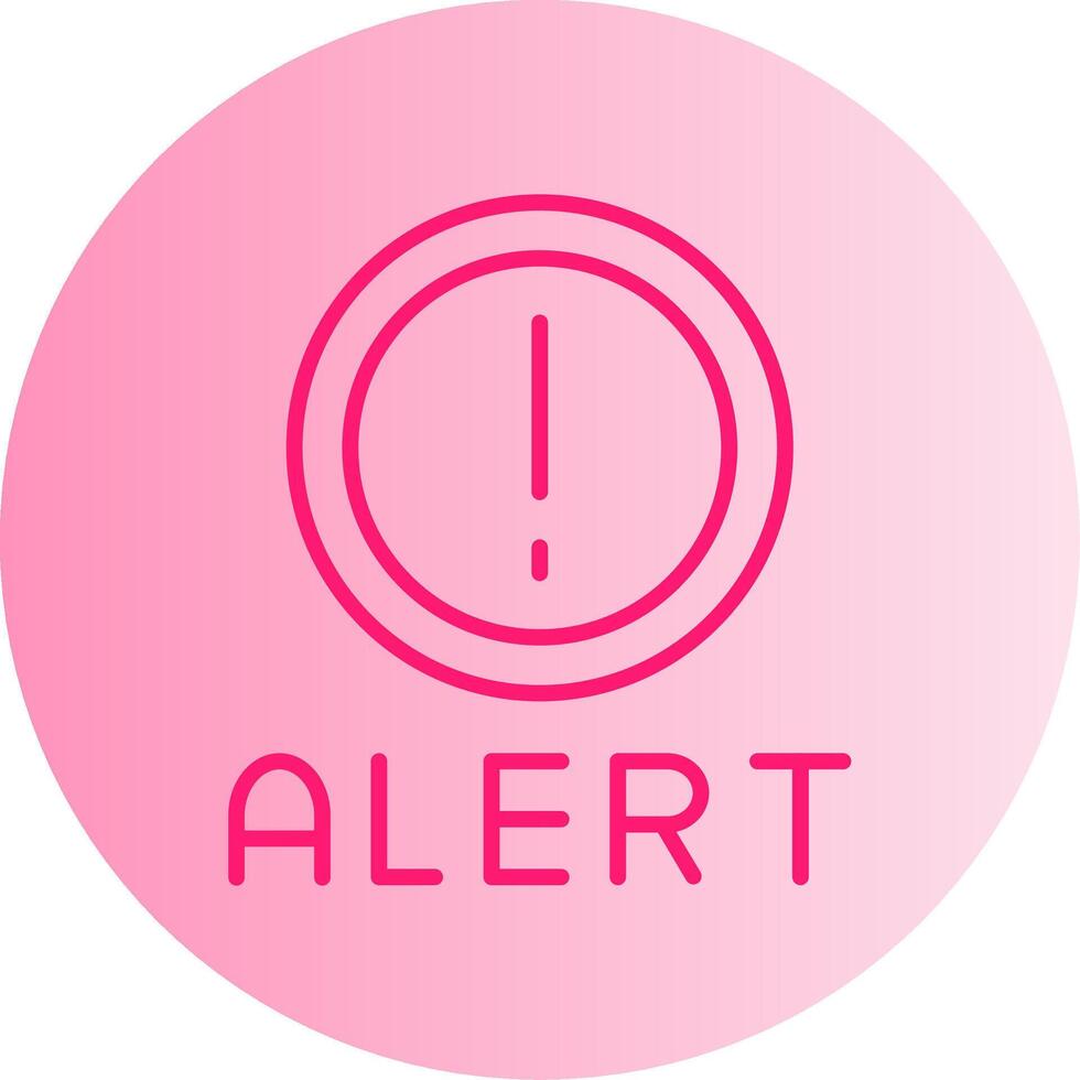 Urgent Alert Message Gradient Two Tone Circle vector