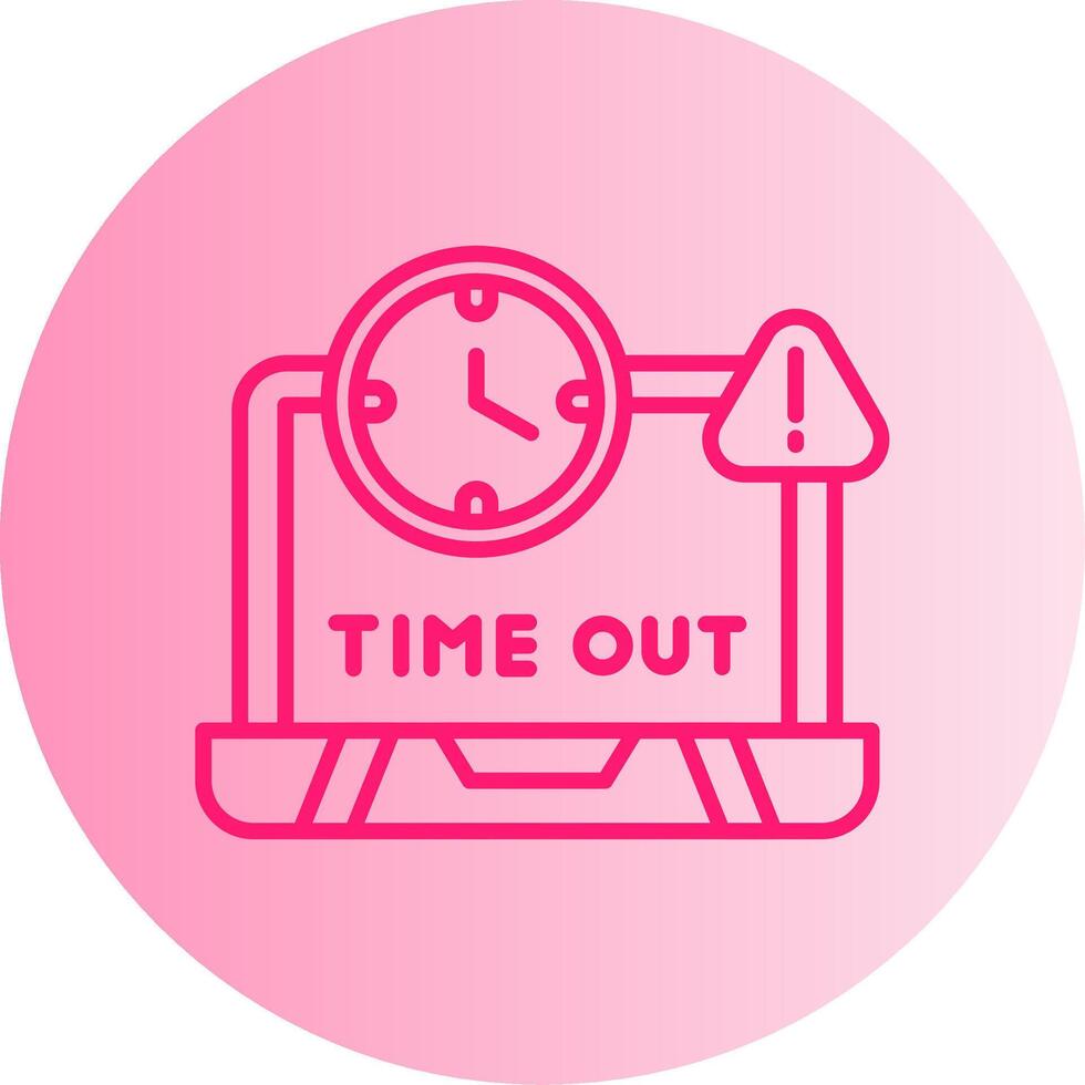 Request Timeout Error Gradient Two Tone Circle vector