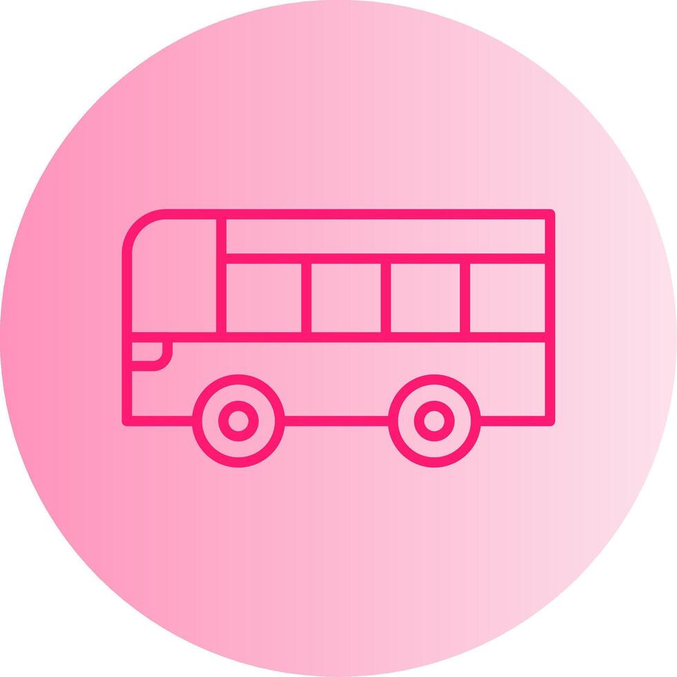 Compact Mini Bus Gradient Two Tone Circle vector
