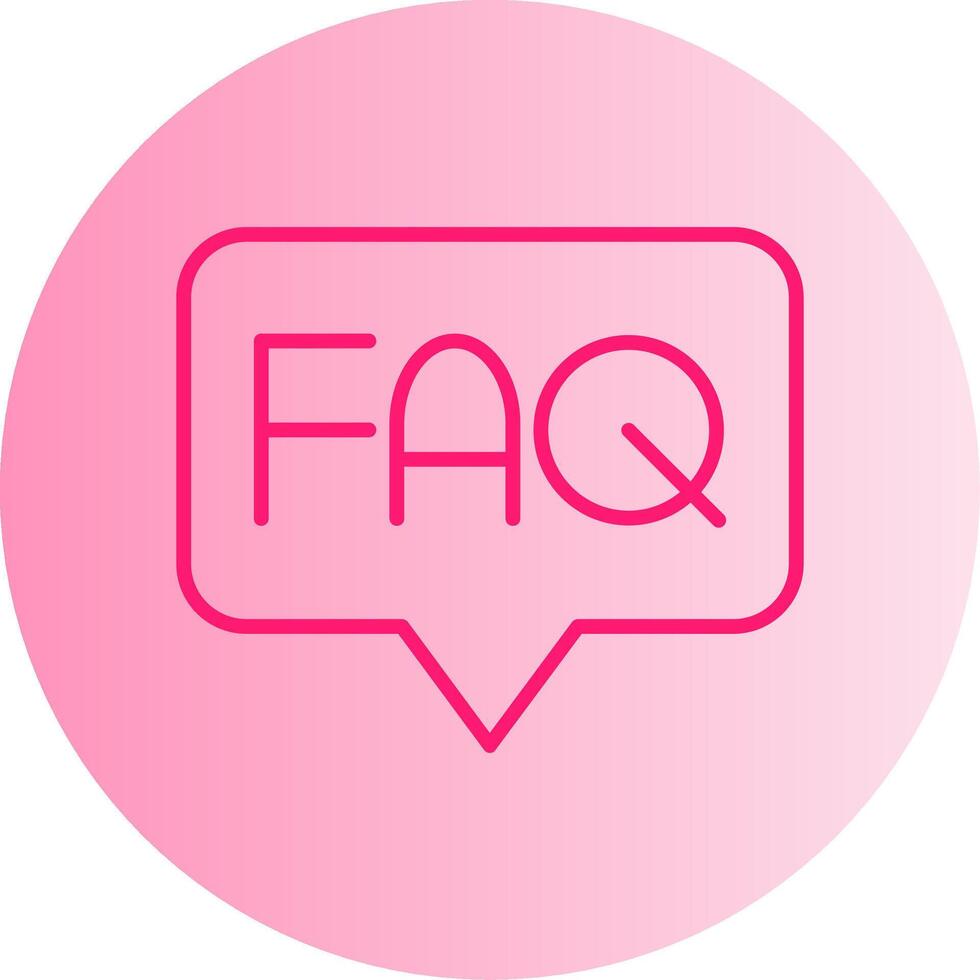 Frequently Asked Questions Section Gradient Two Tone Circle vector