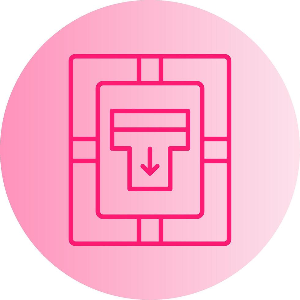 Emergency Elevator Alarm Panel Gradient Two Tone Circle vector