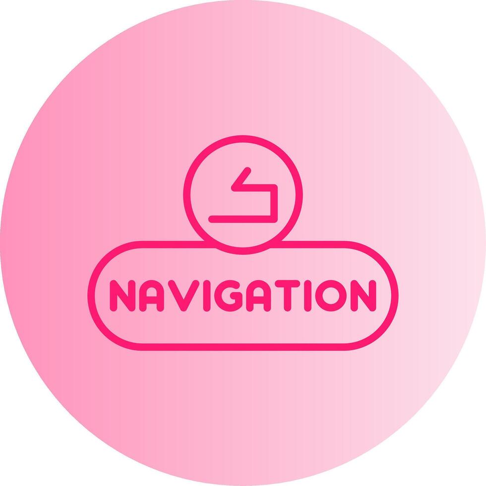 Navigation Menu Button Gradient Two Tone Circle vector