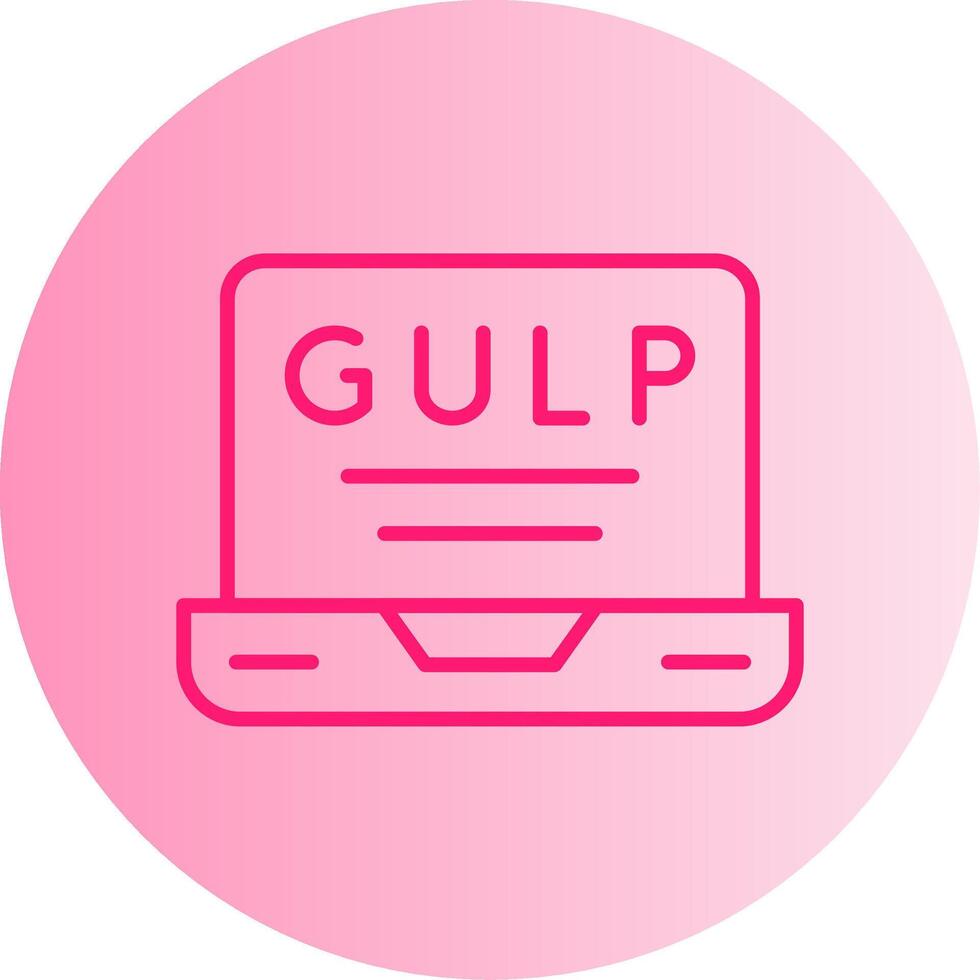 Gulp Task Automation Icon Gradient Two Tone Circle vector