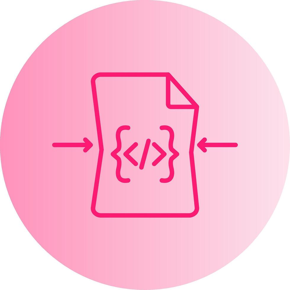 Minified Code Block Icon Gradient Two Tone Circle vector