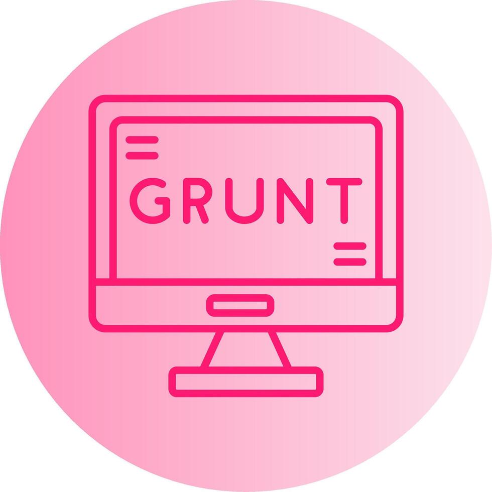 Grunt JS Task Runner Gradient Two Tone Circle vector