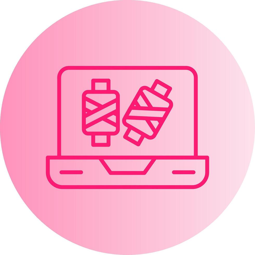 Yarn Dependency Tool Icon Gradient Two Tone Circle vector