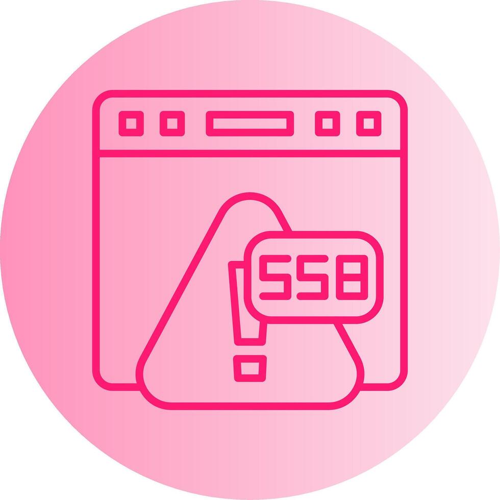 Error 558 Invalid Content Type Header Gradient Two Tone Circle vector