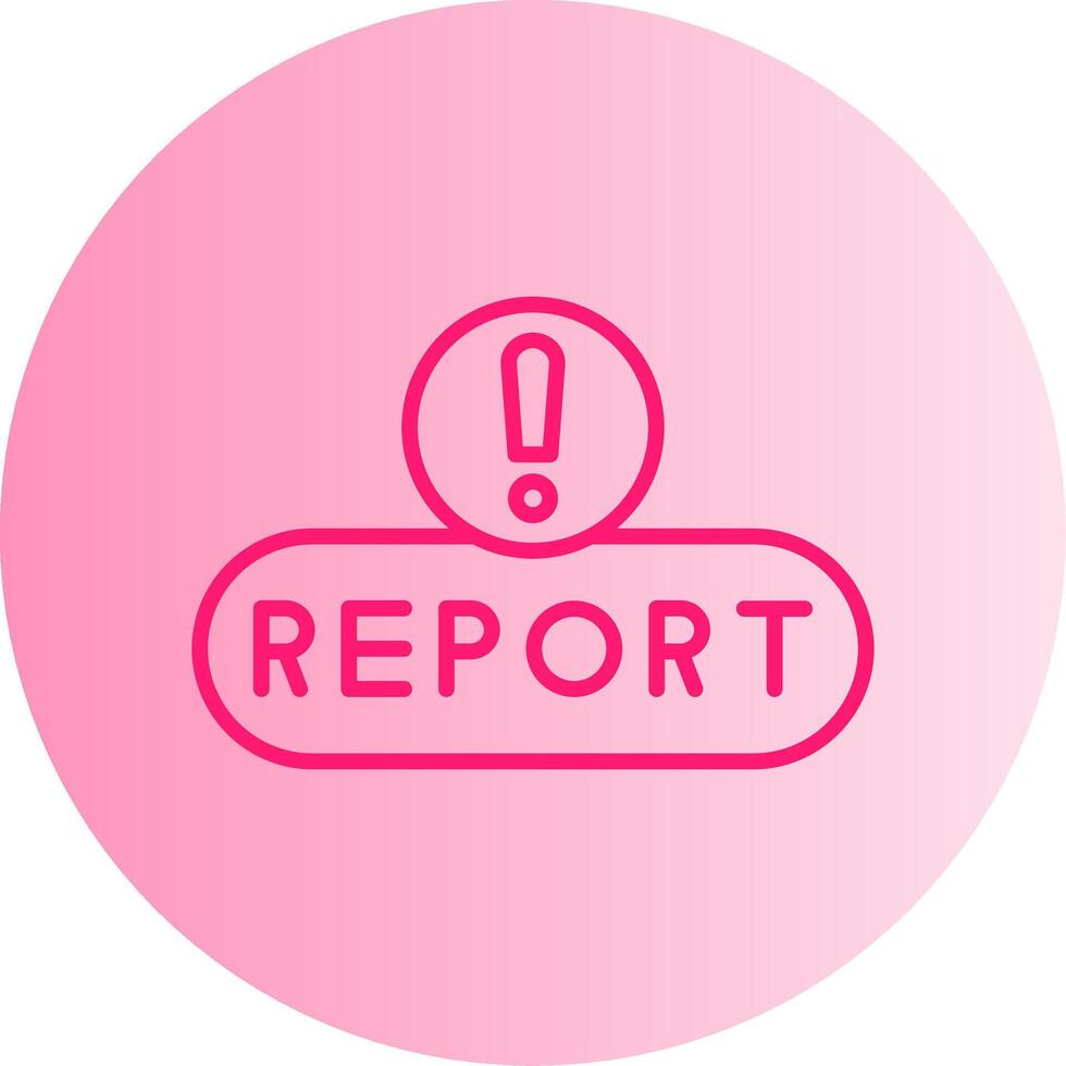 Report Issue Button Gradient Two Tone Circle vector