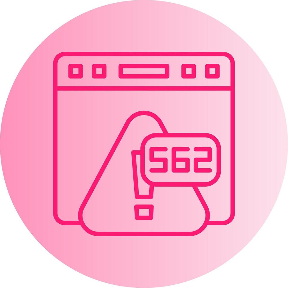 Error 562 Logging System Failure Gradient Two Tone Circle vector