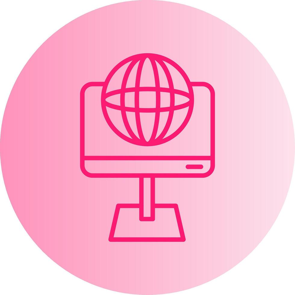 Internal Company Intranet Portal Gradient Two Tone Circle vector