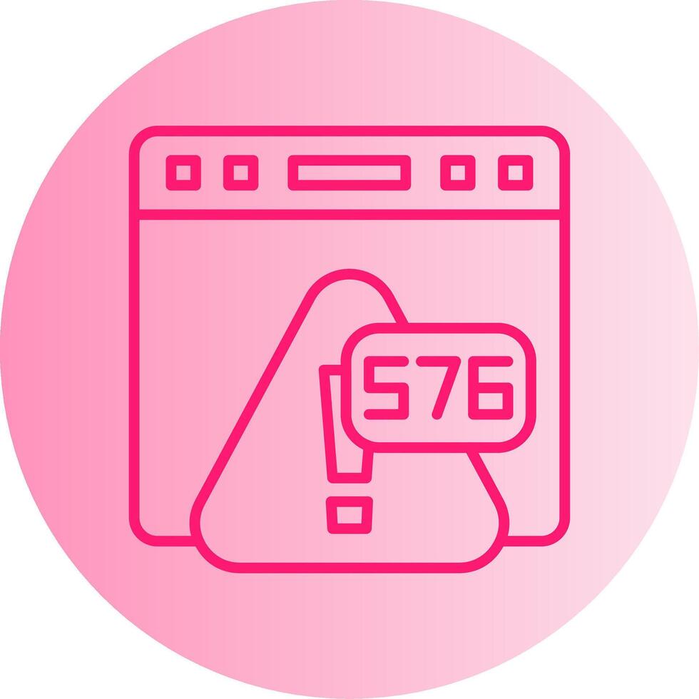 Error 576 Streaming Buffer Overflow Gradient Two Tone Circle vector