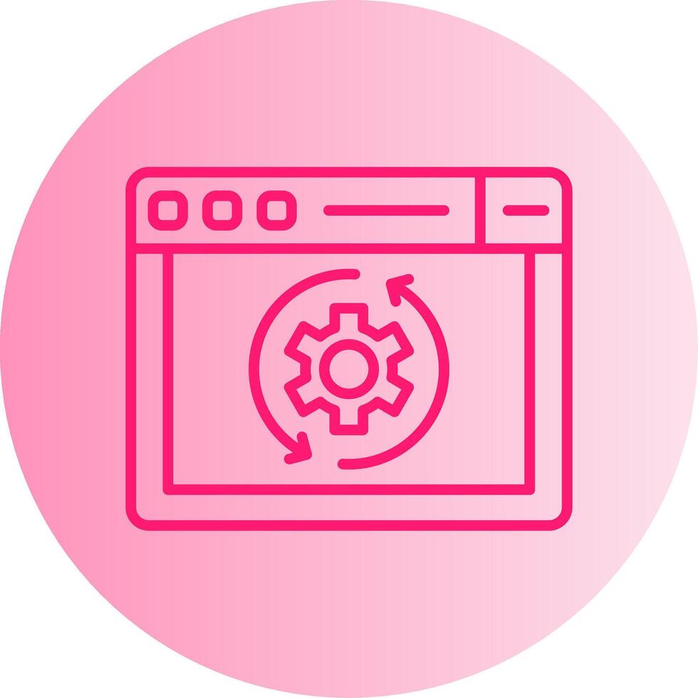 ui componente ciclo vital icono degradado dos tono circulo vector