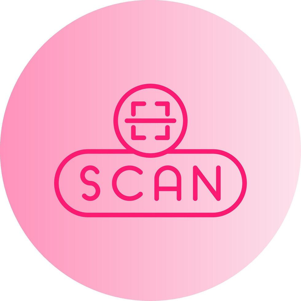 Start Scan Button Gradient Two Tone Circle vector